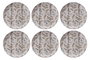Hermia Turquoise Leaf Juego de 6 Platos de Postre de Porcelana